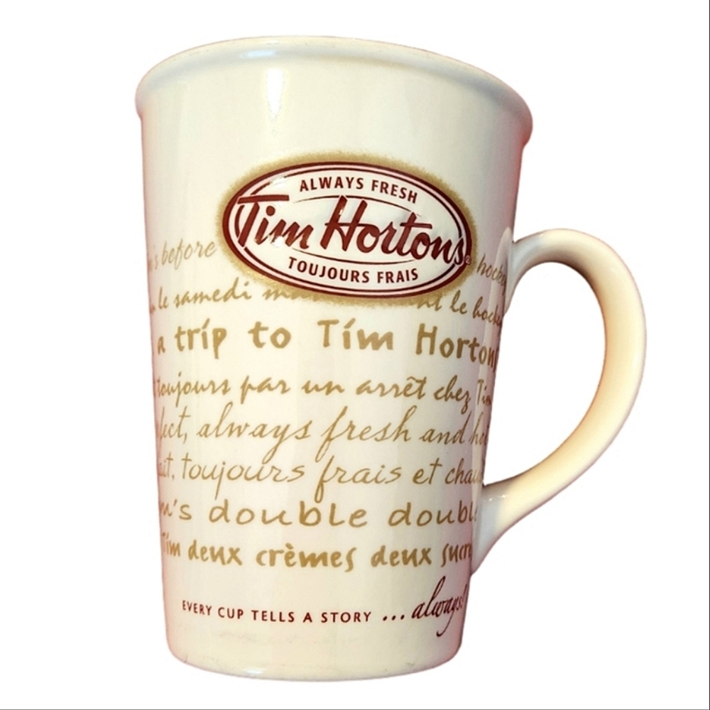 Tim Hortons Vintage Cream Red Ceramic Collector Coffee Mug Limited Edition EUC - Picture 6 of 7